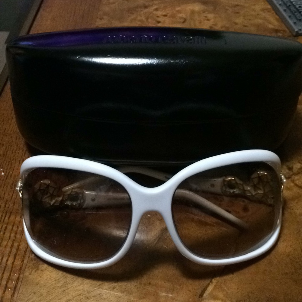 Roberto Cavalli plastic serpent sunglasses